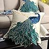Embroidered Peacock Decorative Throw Pillow - HER Home Design Boutique